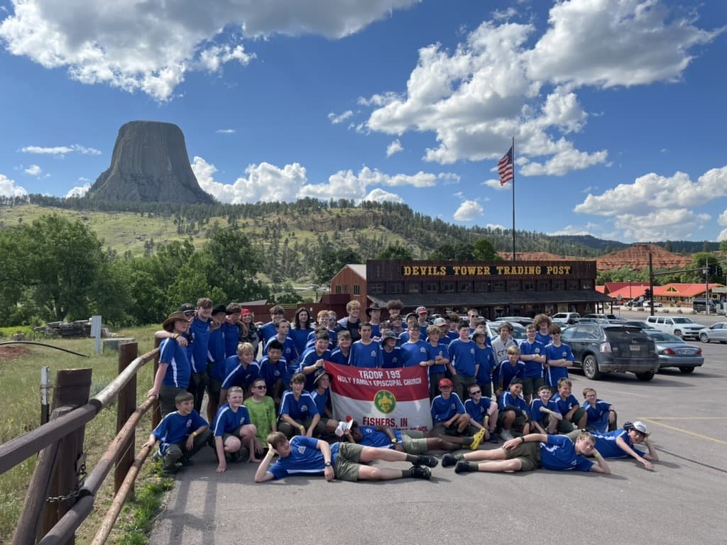 Troop 199 at Devils Tower